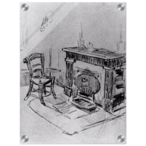 Vincent van Gogh  Mantelpiece with Chair Acrylic Print