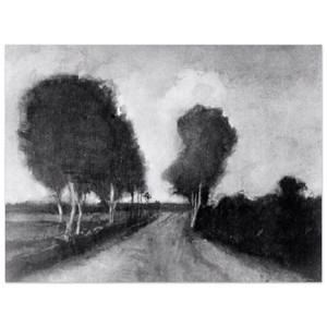 Vincent van Gogh  Country Lane with Trees Aluminum Print