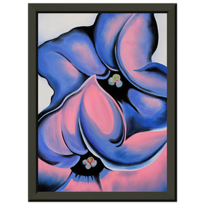 Georgia OKeeffe  Purple Petunia Premium Metal Framed Art Print / Poster