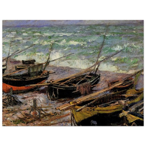 claude monet  Fishing Boats Wood Print