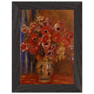 Renoir Vase of Tulips and Anemones Framed Art Print Poster