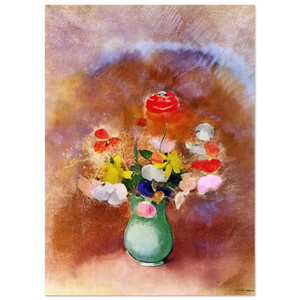 Odilon Redon  POPPIES IN A VASE Fine Art Poster / Art Print