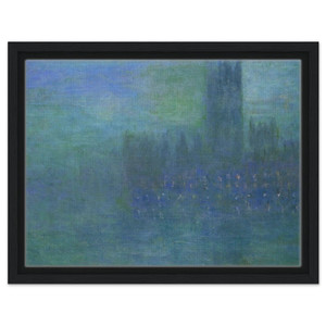 claude monet  Houses of Parlilament Fog Effect Framed Canvas