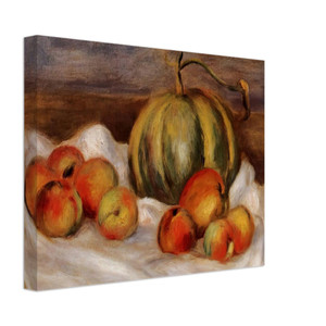 PierreAuguste Renoir  Still Life with Cantalope and Peaches Canvas