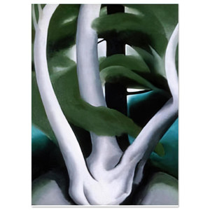 Georgia OKeeffe  Birch and Pine Tree No 1 Fine Art Poster / Art Print