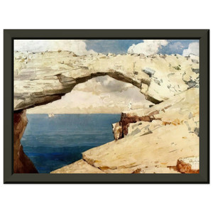 Winslow Homer GLASS WINDOWS BAHAMAS 1885 Premium Metal Framed Art Print / Poster