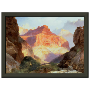 Thomas Moran  Under the Red Wall Premium Metal Framed Art Print / Poster