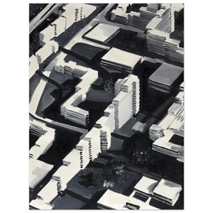 Gerhard Richter  TOWNSCAPE SA 1969 Aluminum Print
