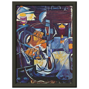 Natalia Goncharova  Dynamo machine  1913 Premium Metal Framed Art Print / Poster