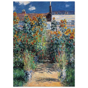 claude monet  The Garden at Vetheuil Fine Art Poster / Art Print