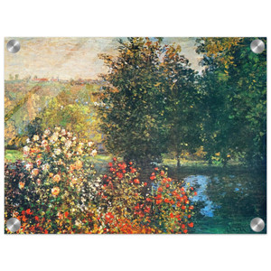 claude monet  Roses in the Hoshedes Garden at Montregon Acrylic Print