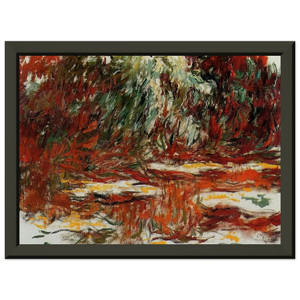 claude monet  Water Lily Pond Premium Metal Framed Art Print / Poster