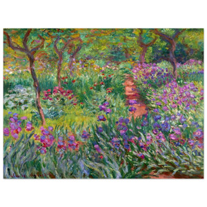 claude monet  The Iris Garden at Giverny Aluminum Print