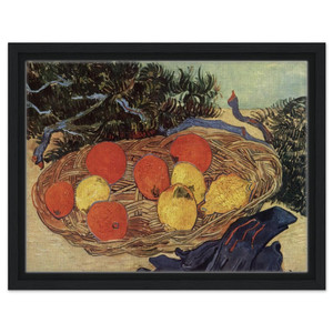 Vincent van Gogh Still Life Oranges Lemons Blue Gloves Framed Canvas