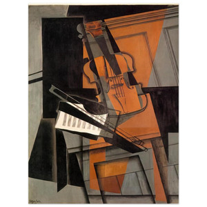 Juan Gris  THE VIOLIN 1916 N2 Aluminum Print