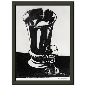 MC Escher  STILL LIFE 1917 Premium Metal Framed Art Print / Poster