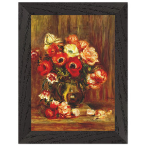 PierreAuguste Renoir Still life with anemones Premium Wood Framed Art Print