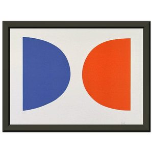 Ellsworth Kelly Blue and Orange Premium Metal Framed Art Print Poster