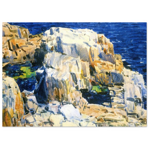 Childe Hassam  Rocks at Appledore Fine Art Poster / Art Print