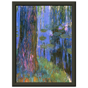 Claude Monet Weeping Willow WaterLily Premium Metal Framed Art Print/Poster