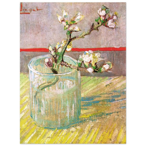 Vincent van Gogh  Blossoming Almond Branch in a Glass Aluminum Print