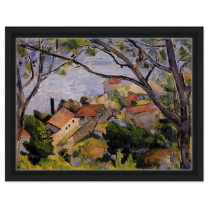 Paul Cezanne  LEstaque View through the Trees Framed Canvas