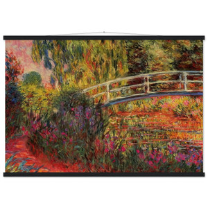 claude monet Japanese Bridge WaterLily Pond Water Irises Poster Hanger