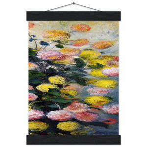 claude monet  Dahlias 2 Museum-Quality Matte Paper Poster with Hanger