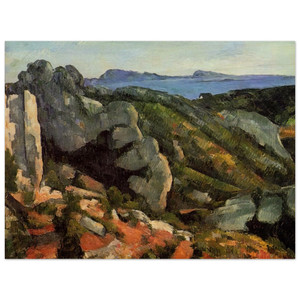 Paul Cezanne  Rocks at LEstaque N1 Wood Print