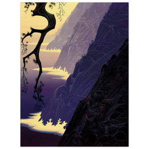 Eyvind Earle  Purple Mist Wood Print