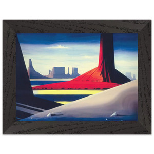 Eyvind Earle  Monument Valley Premium Wooden Framed Art Print / Poster