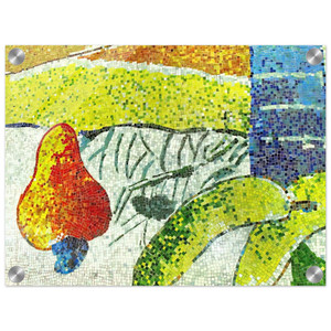 Aldemir Martins  Caju e Bananas  Naive Art Primitivism Acrylic Print