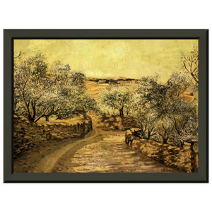 Dali Lane to Port Lligat Cap Creus View Premium Metal Framed Art Print Poster