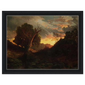 Thomas Moran  The Evening Hunter Framed Canvas