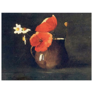 Odilon Redon  FLOWERS IN GREEN VASE Wood Print