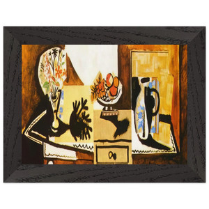 Pablo Picasso Still life on dresser Premium Wooden Framed Art Print/Poster