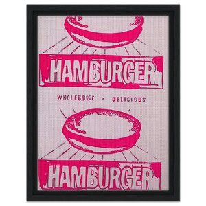 Andy Warhol  Double Hamburger Framed Canvas