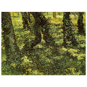 Vincent van Gogh  Trunks of Trees with Ivy Wood Print