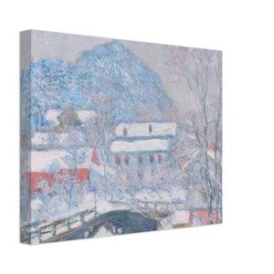 claude monet  Norway Sandviken Village in the Snow Canvas