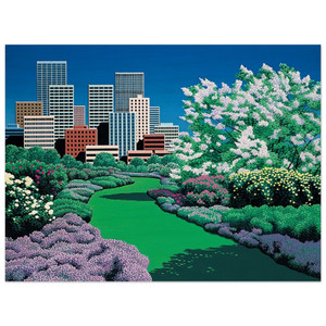 Hiroshi Nagai  City Garden Wood Print