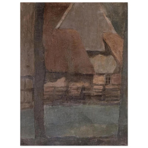 Piet Mondrian  Gable Farm with trees Aluminum Print