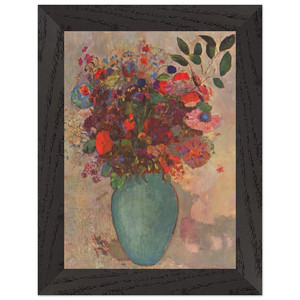 Odilon Redon  THE TURQUOISE VASE Premium Wooden Framed Art Print / Poster