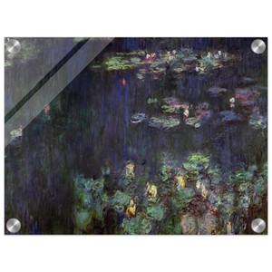 claude monet  Water Lilies Green Reflection right half Acrylic Print