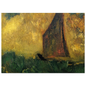 Odilon Redon  THE MYSTERIOUS BOAT Fine Art Poster / Art Print