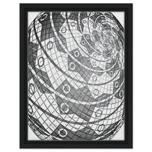 MC Escher  SPHERE SURFACE WITH FISHES Framed Canvas