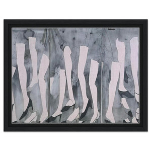 Jim Dine  WALKING DREAM WITH A FOUR FOOT CLAMP 1965 Framed Canvas