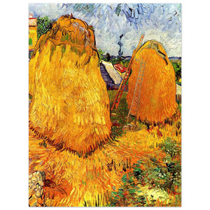 Vincent van Gogh  Haystacks in Provence Aluminum Print