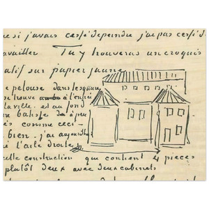 Vincent van Gogh  Vincents House Wood Print