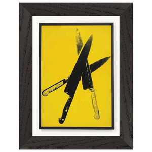 Andy Warhol  Knives Premium Wooden Framed Art Print / Poster