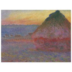 claude monet  Grainstack in the Sunlight Aluminum Print